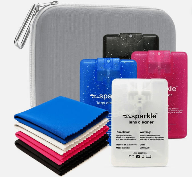 black framed eyeglasses